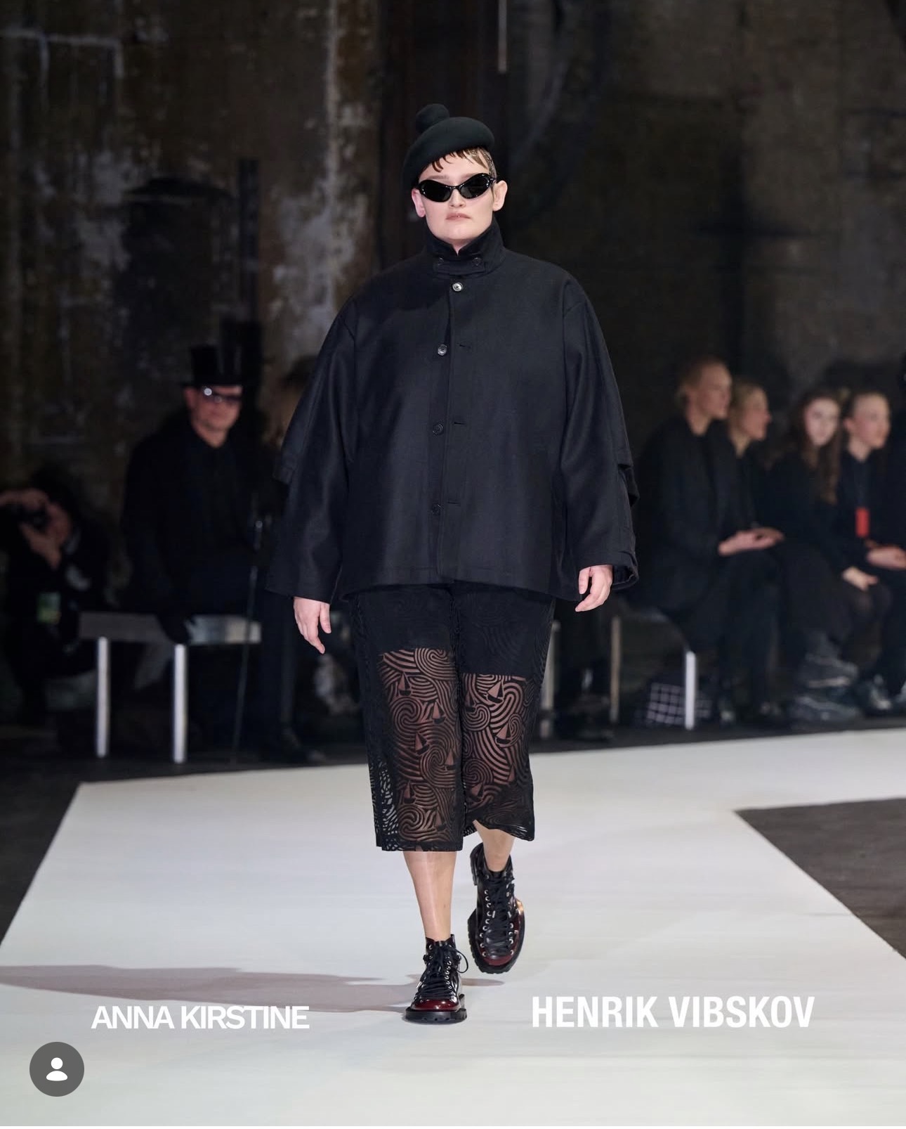 Anna Kirstine walking Henrik Vibskov runway